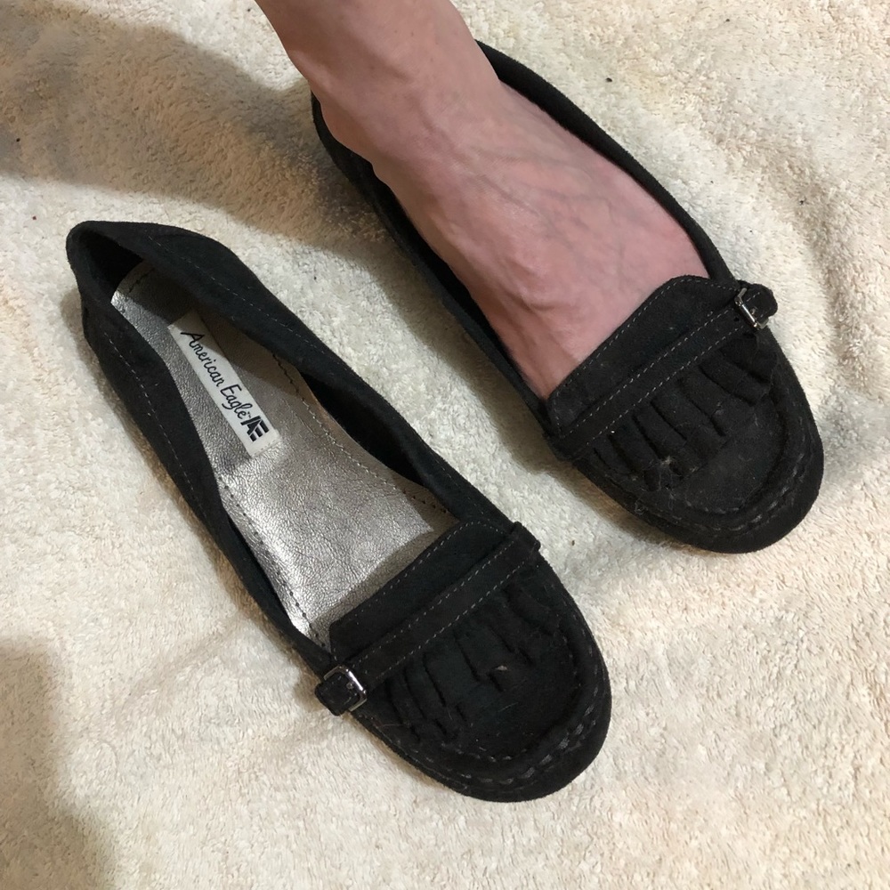 Black loafers